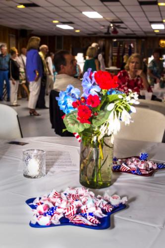 Table decorations by Diane & Carol